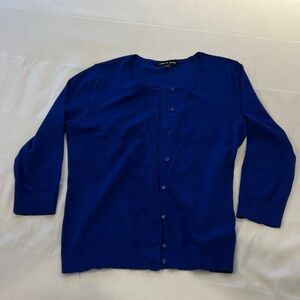 Cable & Gauge Blue Cardigan Sweater